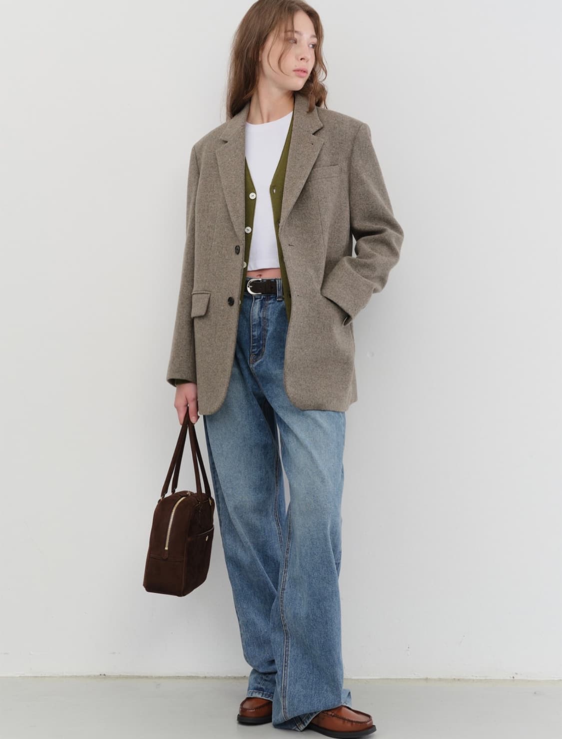 던스트 유니섹스 울 블레이저 베이지 상품이미지2