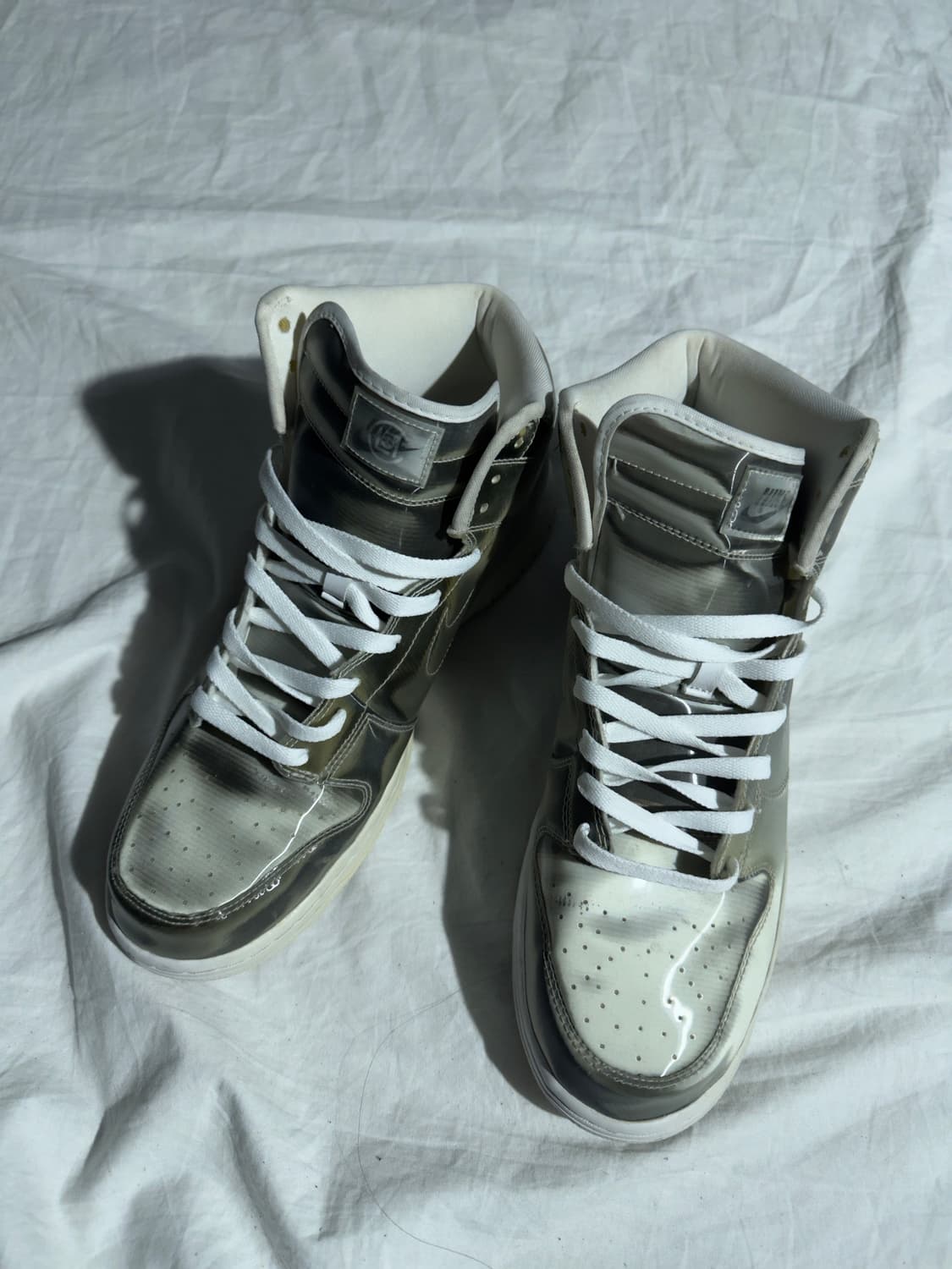 나이키 CLOT 메탈릭 실버 덩크 하이탑 스니커즈 상품이미지3