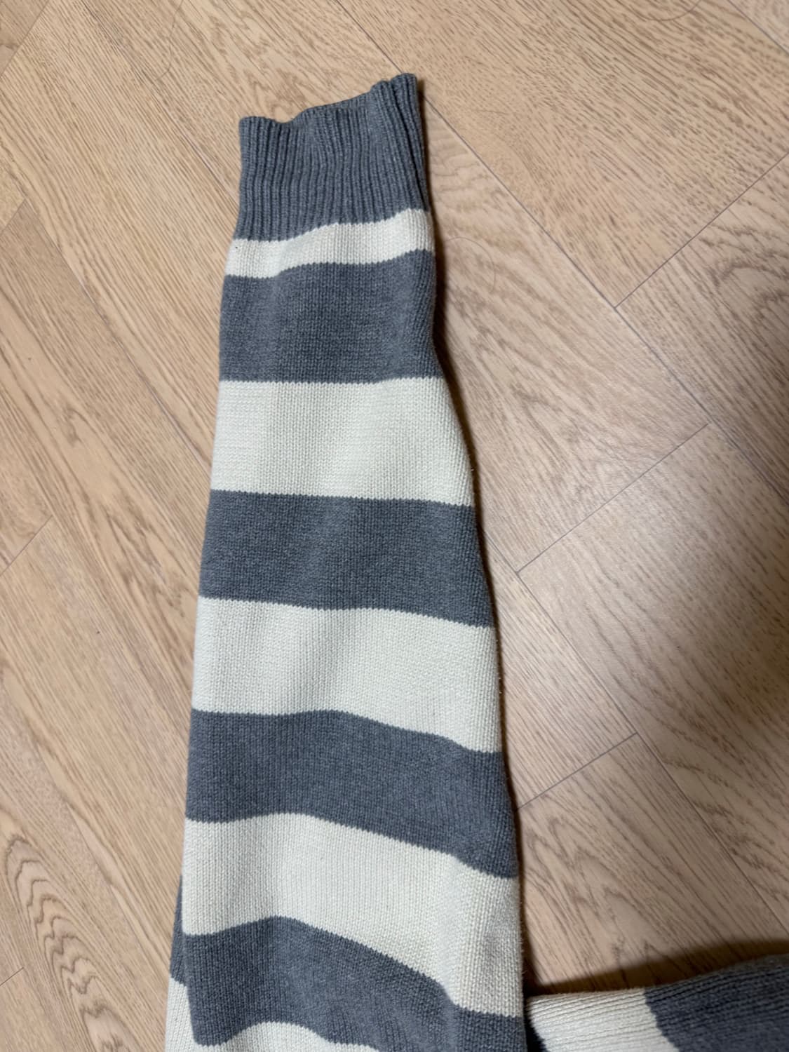 23SS 휴먼메이드 하트 스트라이프 니트 그레이 XXL 상품이미지5