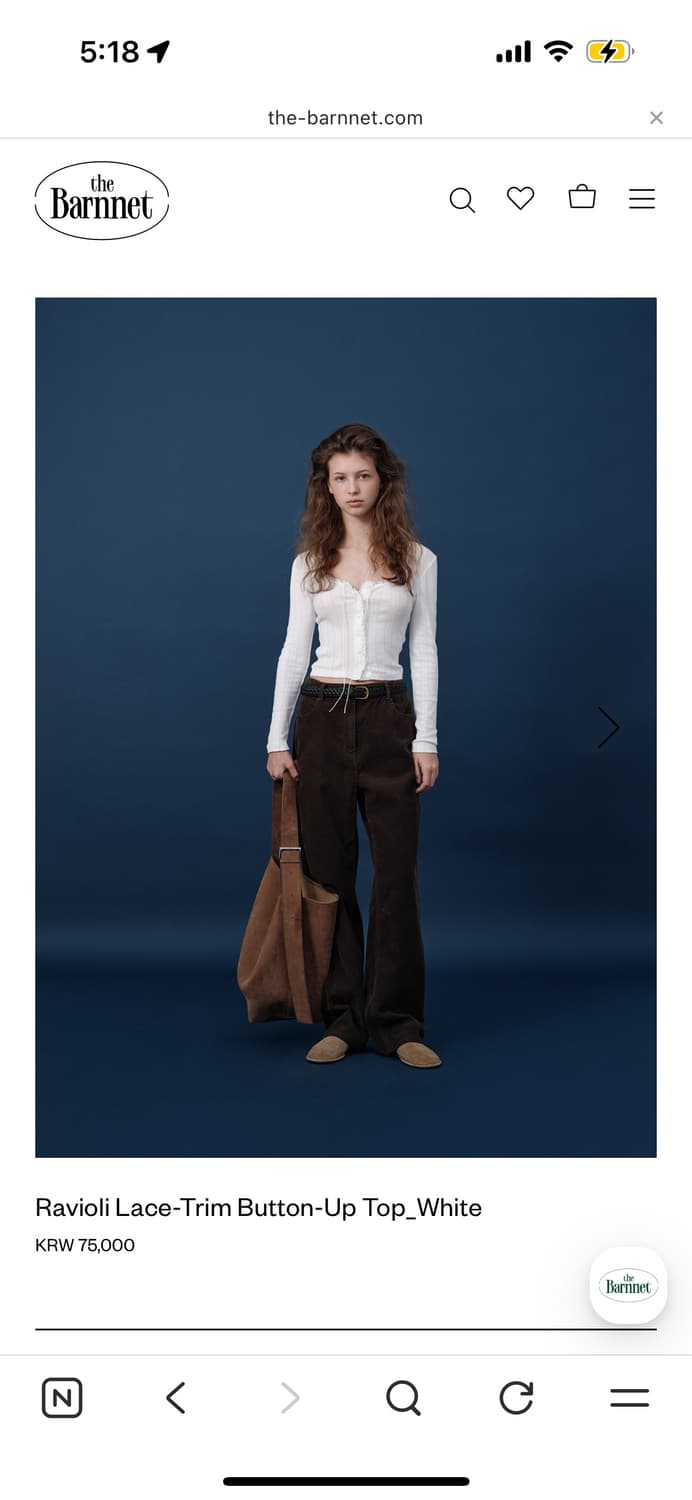 더바넷 라비올리 레이스 트림 버튼업 탑 상품이미지2