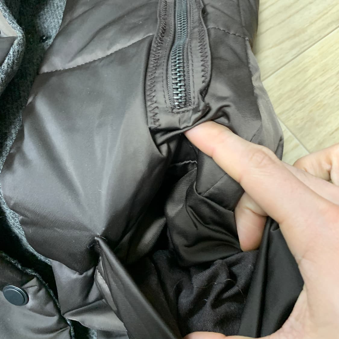 55)System 시스템 여우털 덕다운 패딩코트 상품이미지8