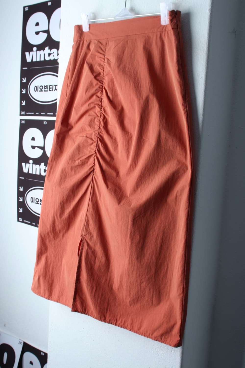 W(M-L) 에잇세컨즈 스커트 치마 A라인 나일론 밴딩 롱-P10008 상품이미지1