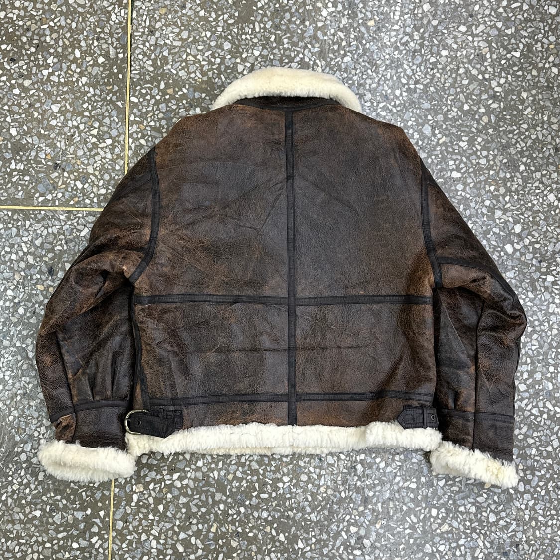 B-3 양가죽 무통 무스탕 자켓 M 상품이미지2