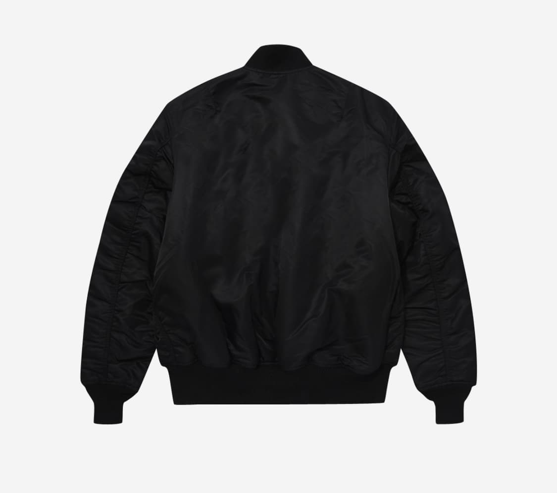 알파 인더스트리 ma-1 플라이트 자켓 블랙 건메탈 라이닝 m 상품이미지2