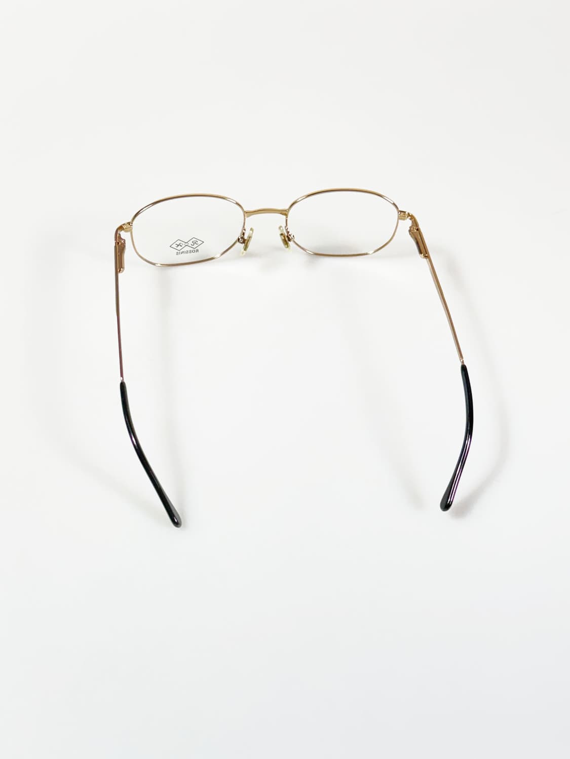 90s ROSSINIS 골드 메탈 슬림 스퀘어 빈티지 안경 상품이미지5