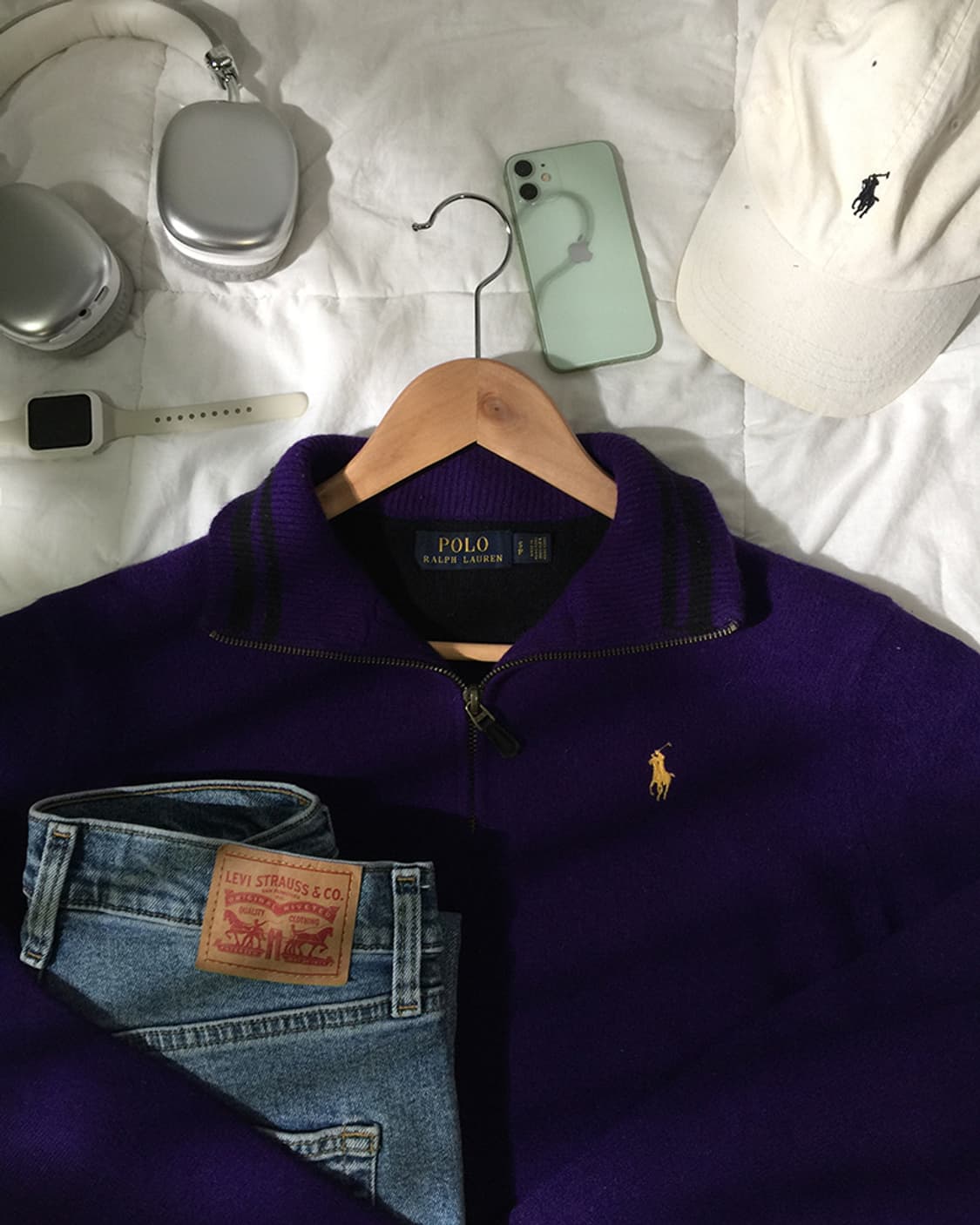 (WOMAN) 폴로랄프로렌 반집업 니트 L  상품이미지1