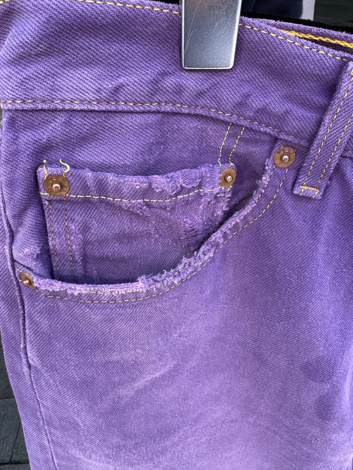 90s 리바이스 501 퍼플데님 상품이미지5