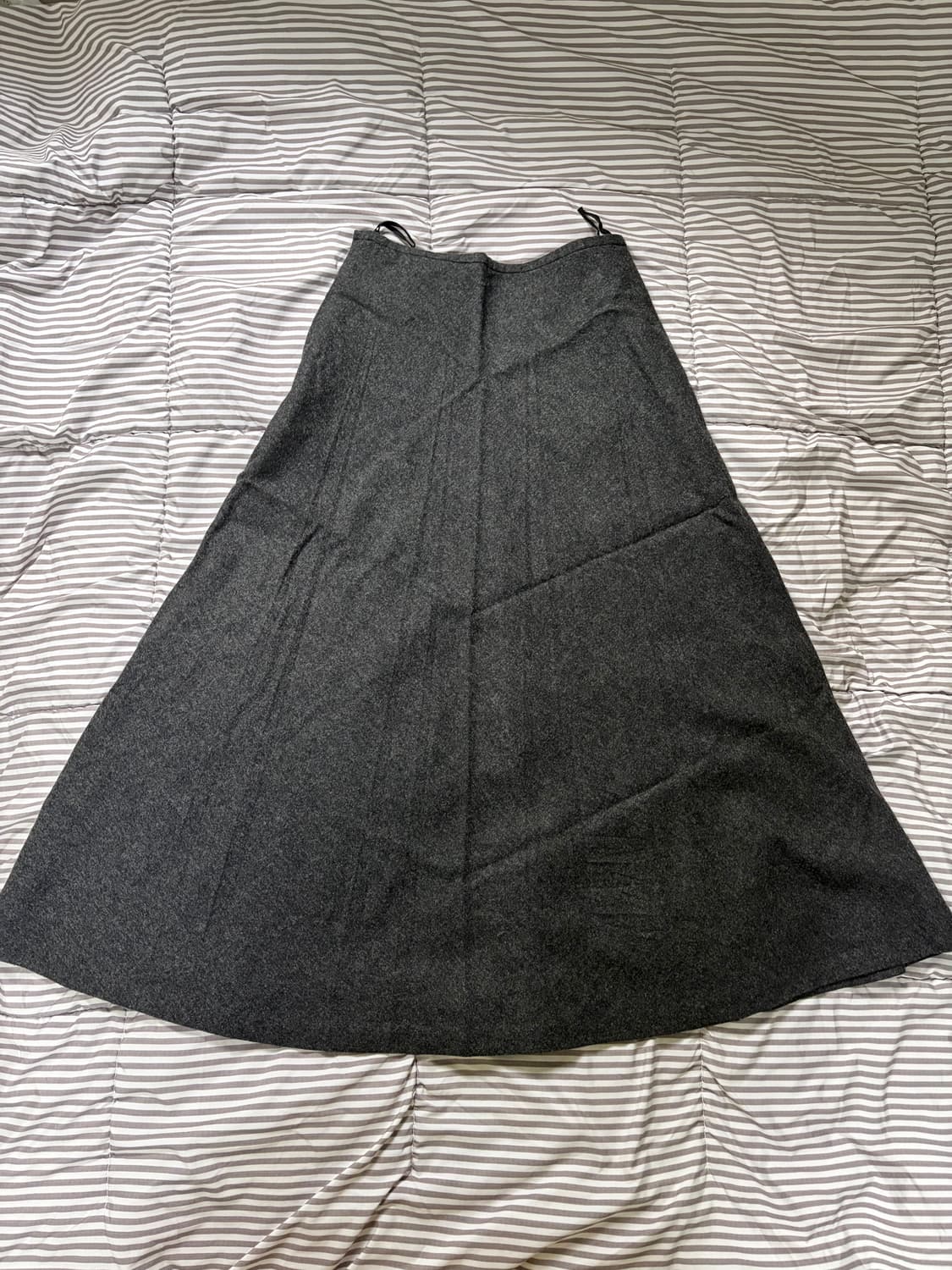 빈티지 a라인 롱스커트 그레이 진그레이 챠콜 상품이미지1