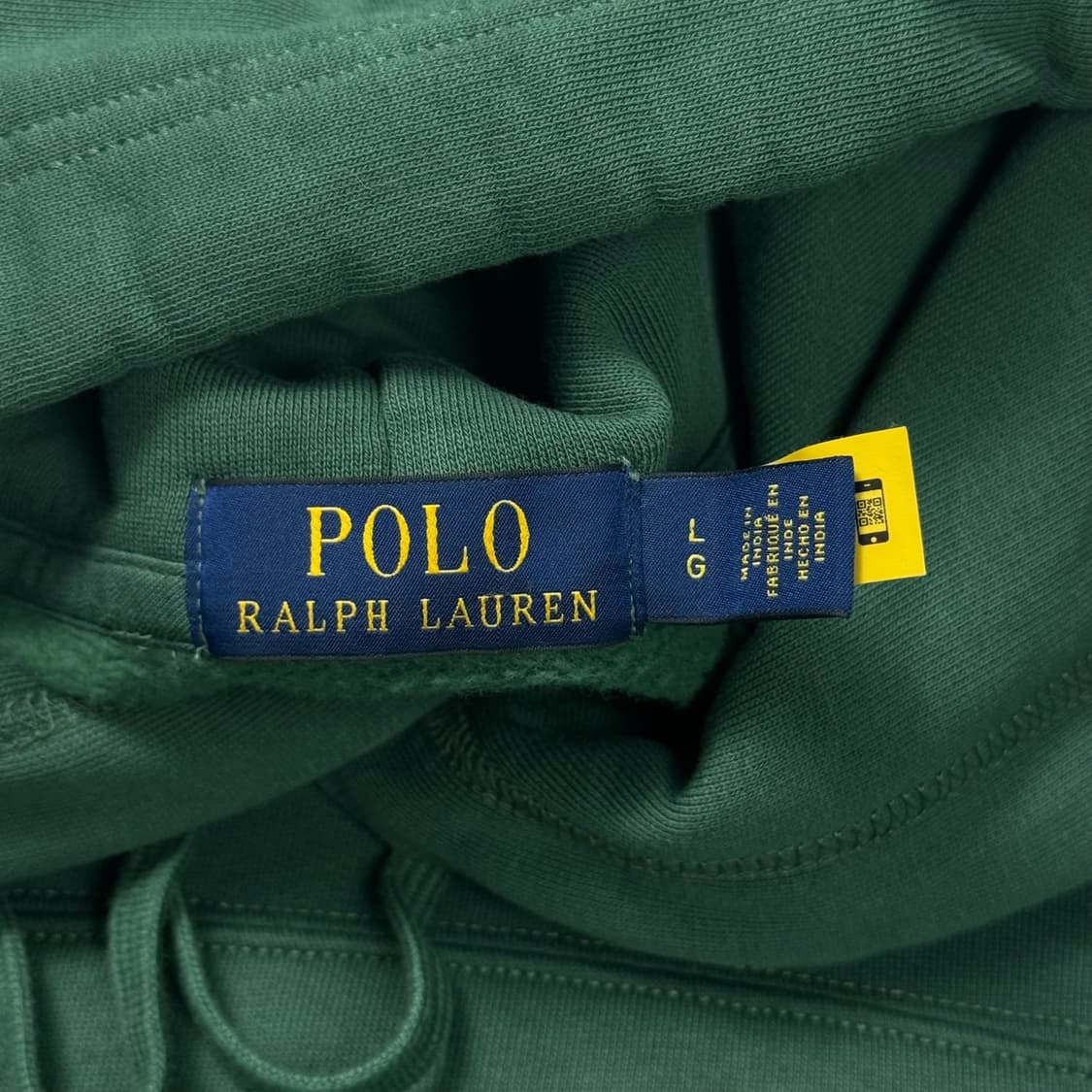 (L) 폴로 랄프로렌 QR라벨 로고 플리스 후디 그린 상품이미지3