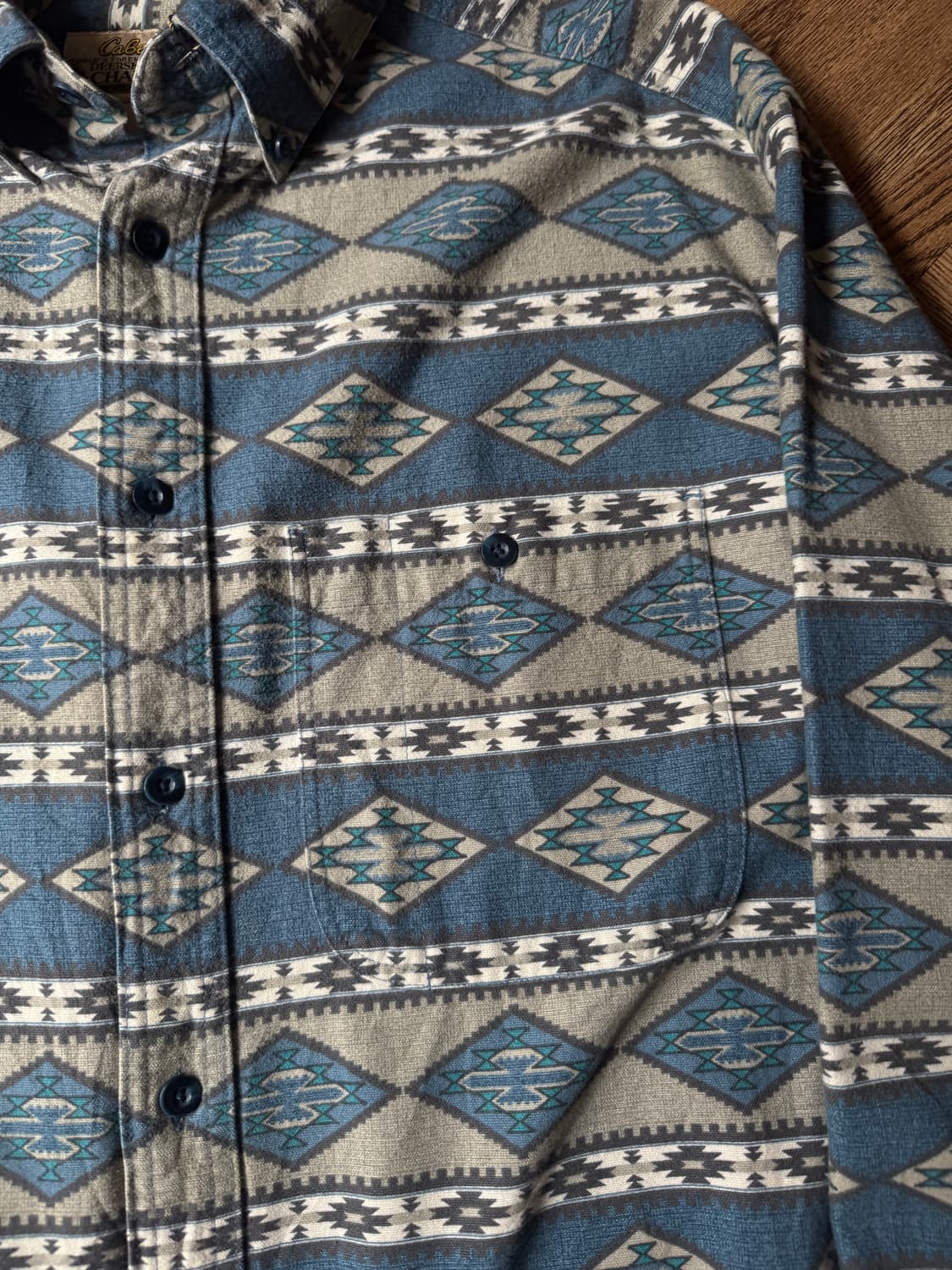 [L]USA 빈티지 아즈텍 패턴 샤모아 헌팅 셔츠 상품이미지3