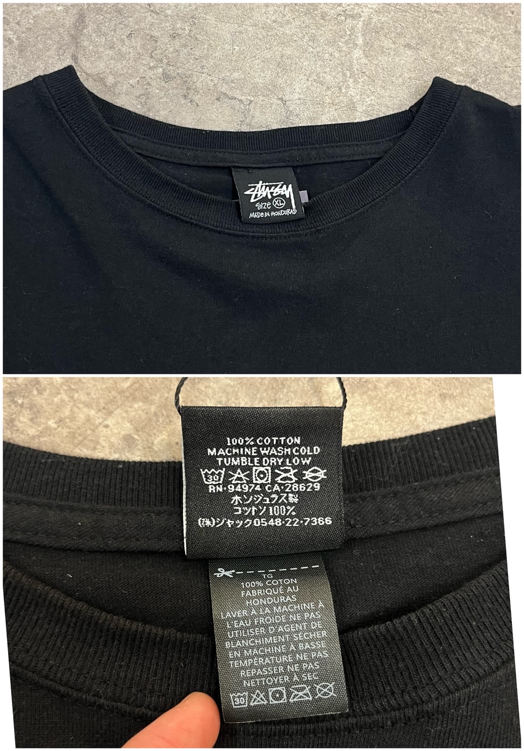 스투시 에잇볼 빅로고 반팔티 블랙 XL #csz2888 상품이미지3