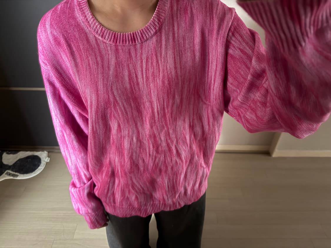 스투시 프린트 퍼 스웨터 핑크 상품이미지2