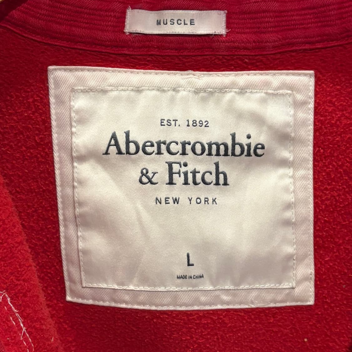 아베크롬비 레드 후드집업 상품이미지4