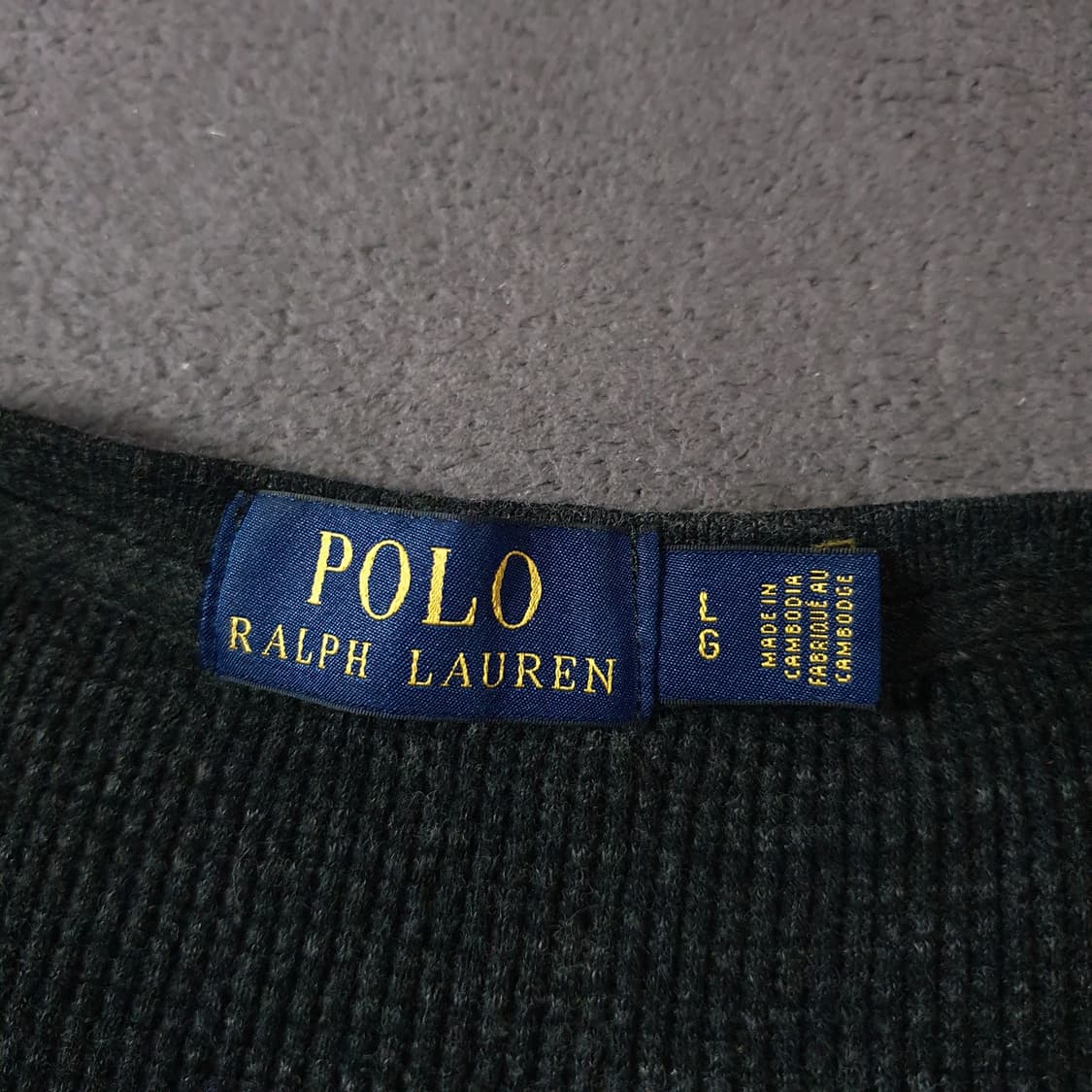 폴로 와플 니트 롱슬리브 L 상품이미지5