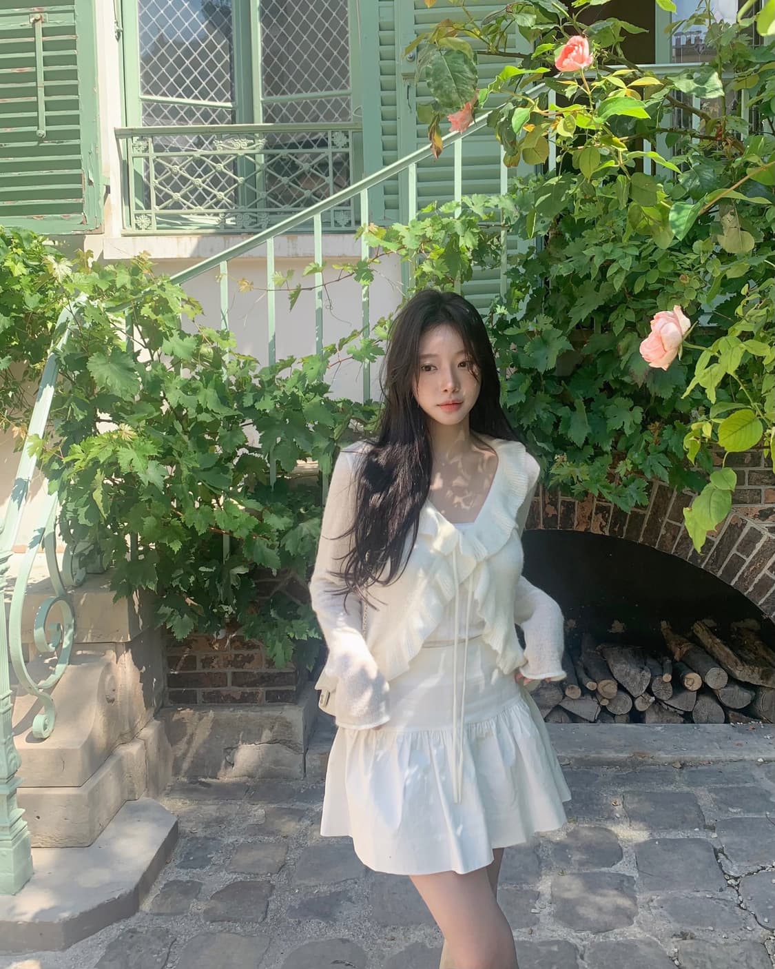 리즈 leeds Senne 러플 가디건(ivory) 상품이미지1