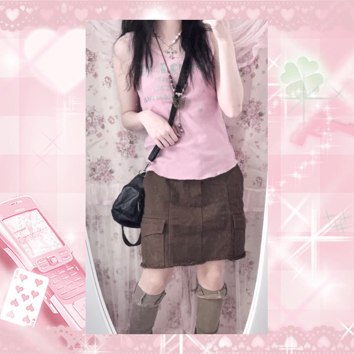 Vintage y2k pink sleeveless 상품이미지2