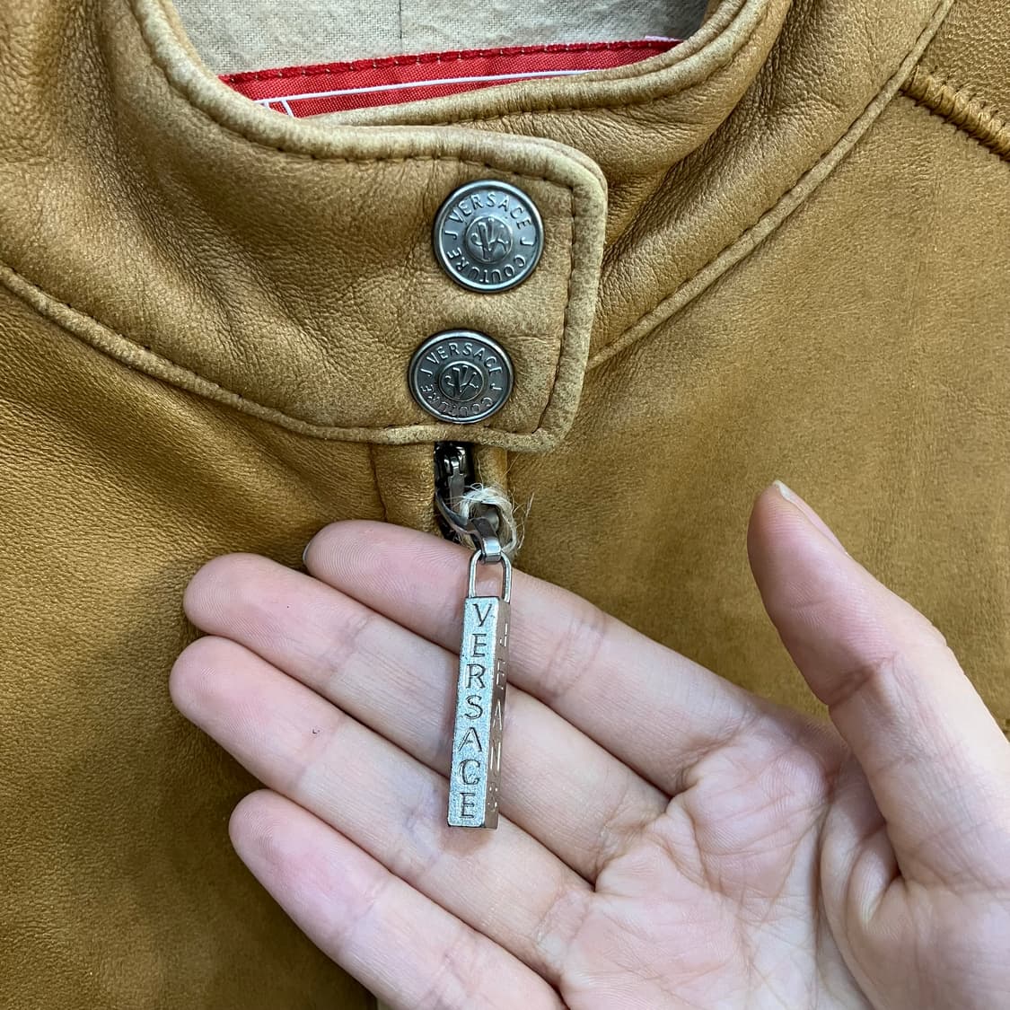 베르사체 진스 웨스턴 레더자켓 S 상품이미지5
