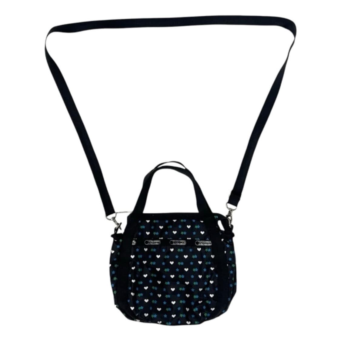 레스포삭 빈티지 모리걸 별 스타 하트 러브 패턴 크로스백 가방 네이비 상품이미지1