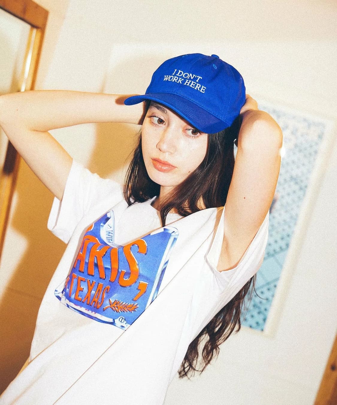 IDEA I don’t work here 캡 모자 블루 새상품 상품이미지1