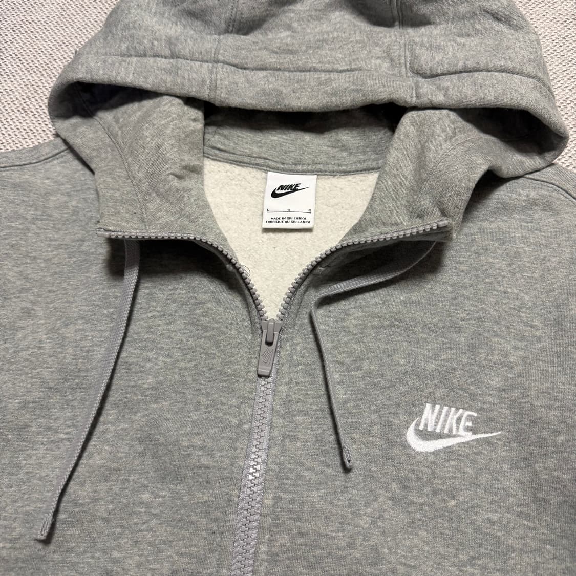 나이키 스몰로고 기모 후드집업 상품이미지2