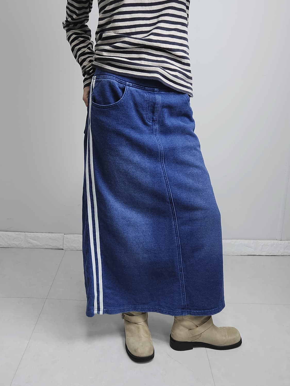 (ANTI BALLISTIC)트랙 롱 스커트 상품이미지3