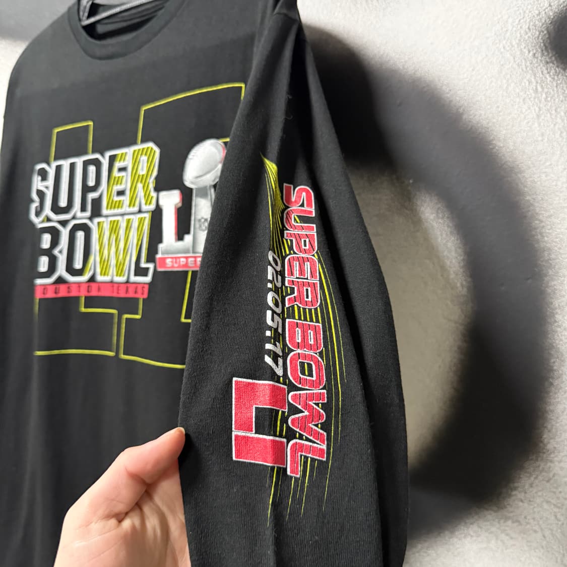 NFL 팀 슈퍼볼 빅 프린팅 롱슬리브 티셔츠 상품이미지4