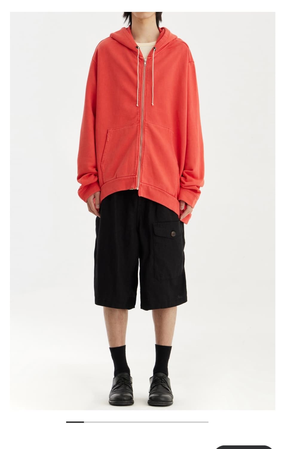 CAMIEL FORTGENS  zip hoodie-red (L) 상품이미지1