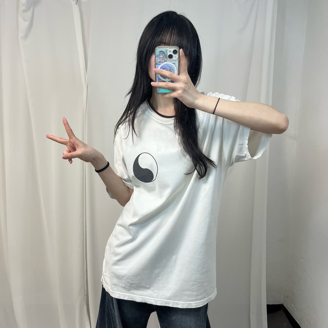 Our Legacy × Stussy yin-yang t-shirt 상품이미지2