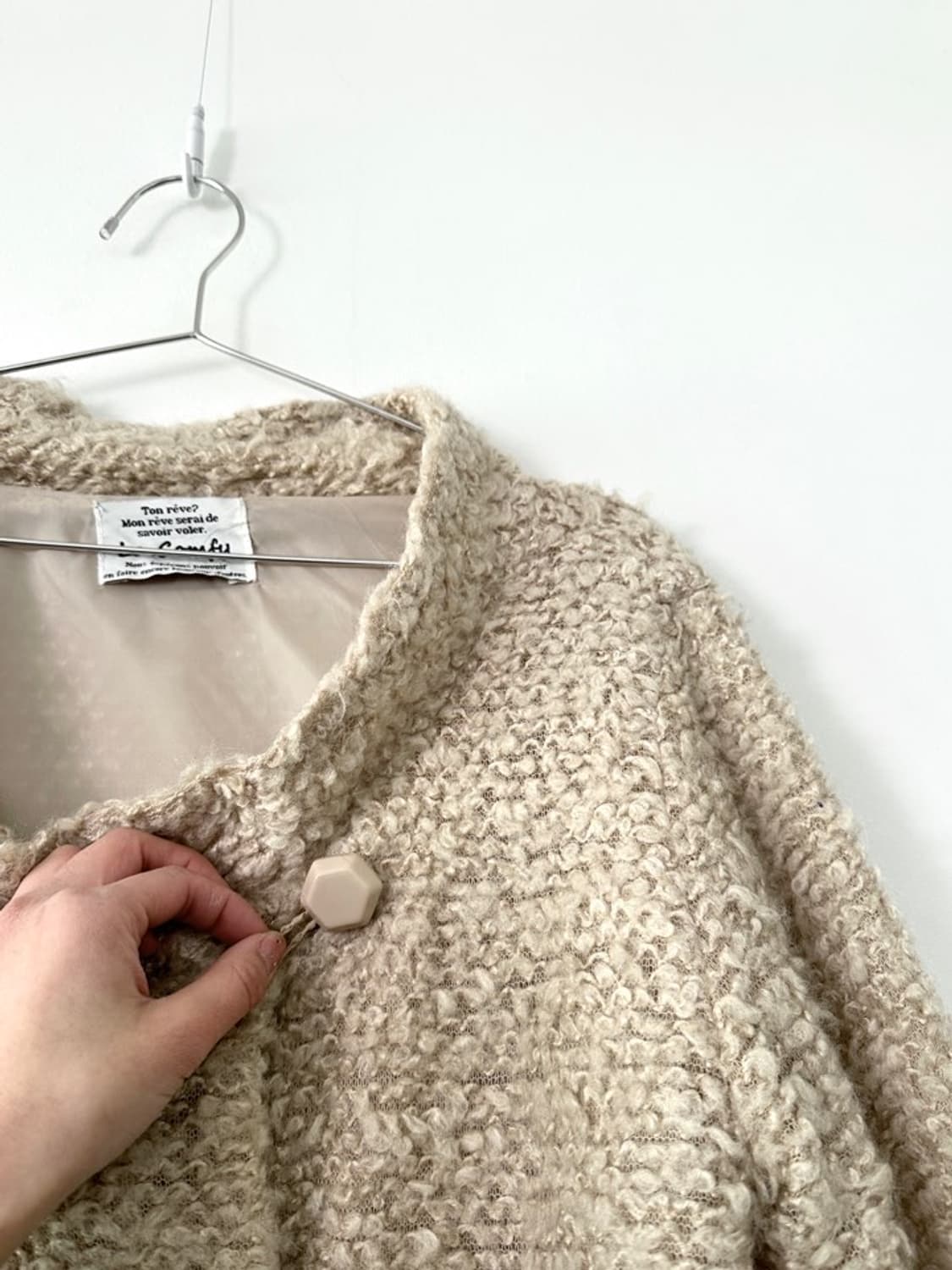 Fold neck button jacket / beige 상품이미지9