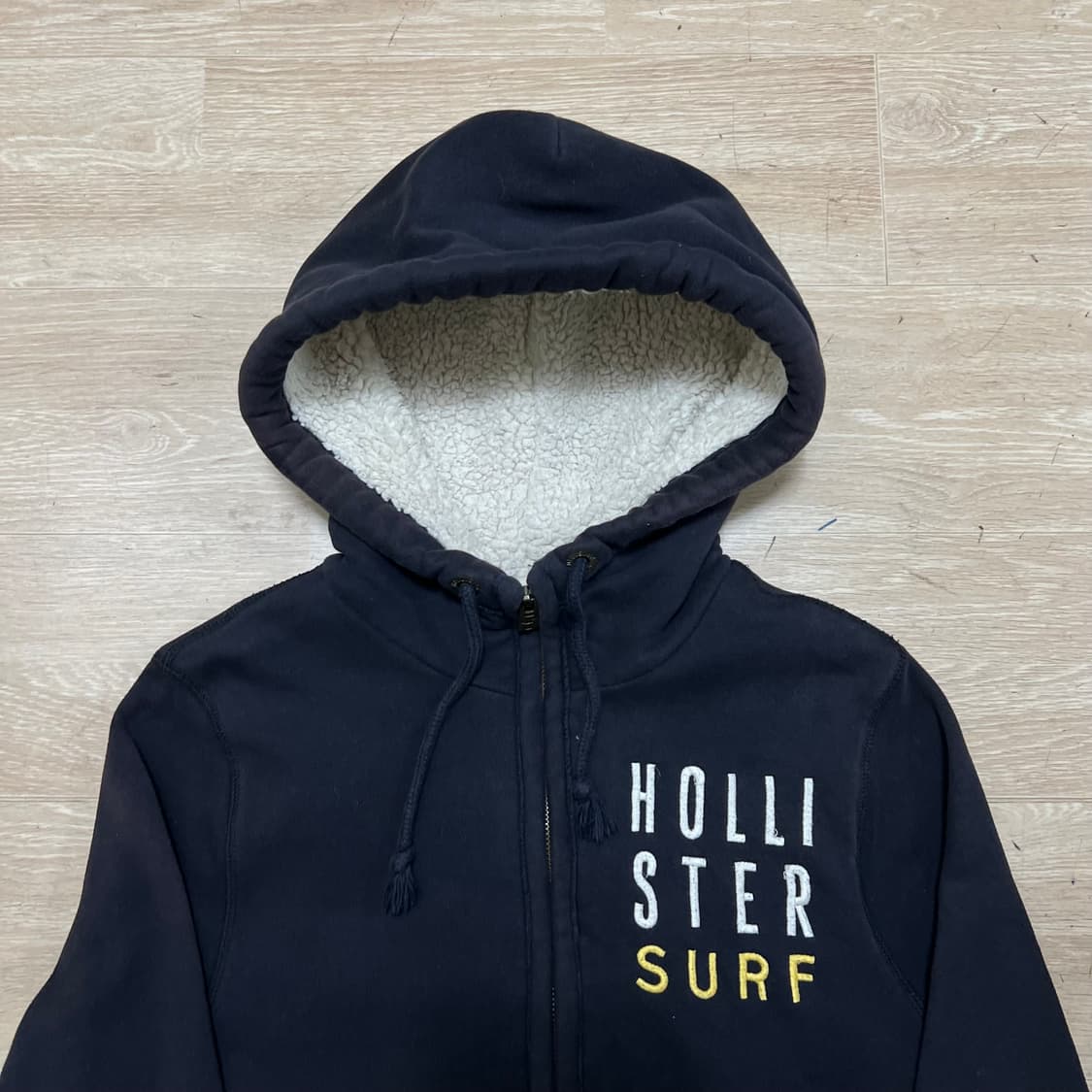 홀리스터 서프 자수로고 기모 후드집업 [다크 네이비] M/95 상품이미지2