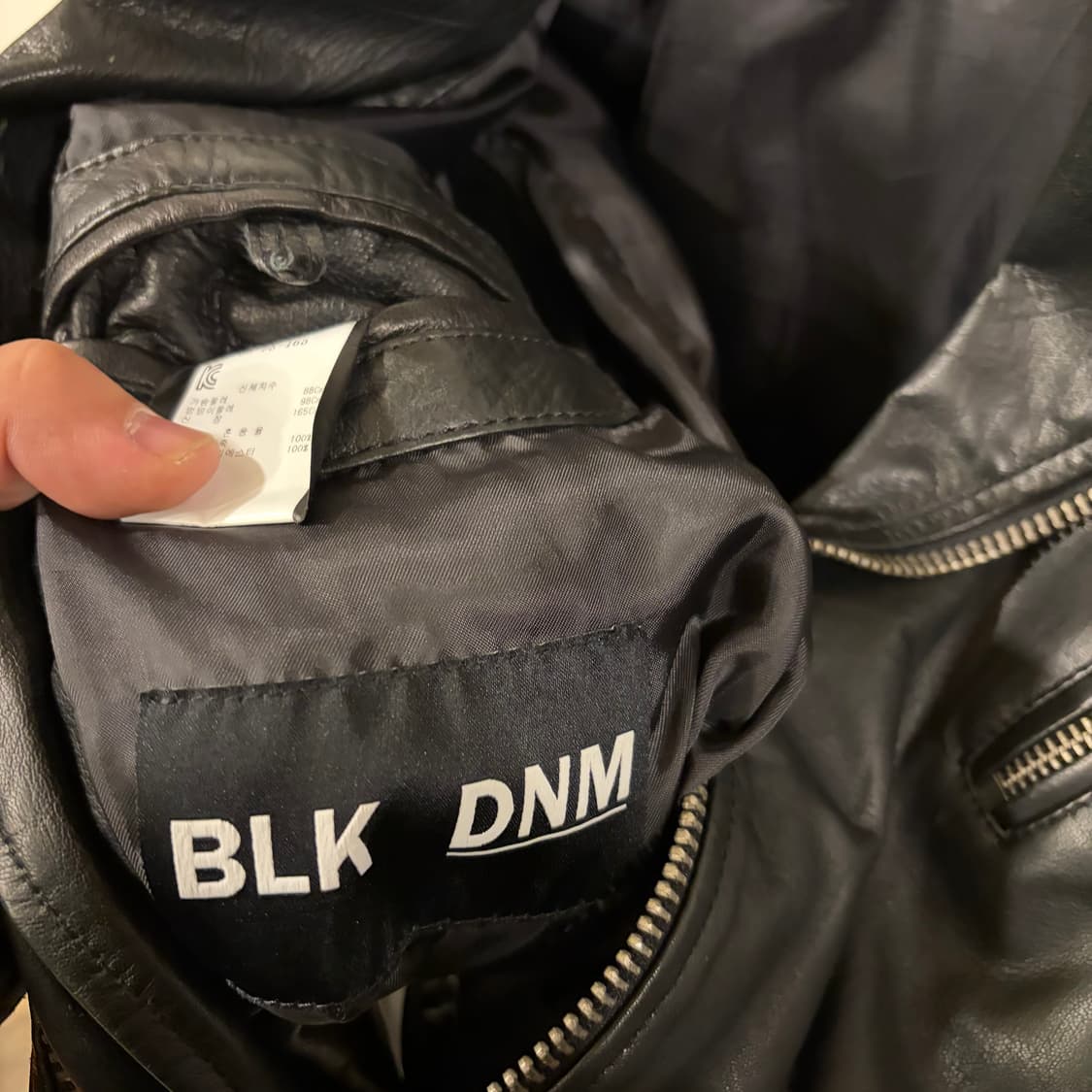 BLK DNM 레더라이더자켓 S 상품이미지4