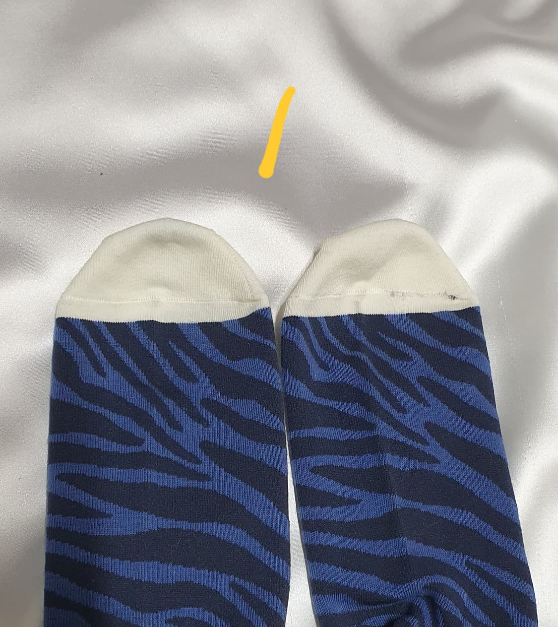 블루 네이비 지브라 얼룩말 브레인 데드 로고헤드 드레스 삭스 양말 상품이미지2