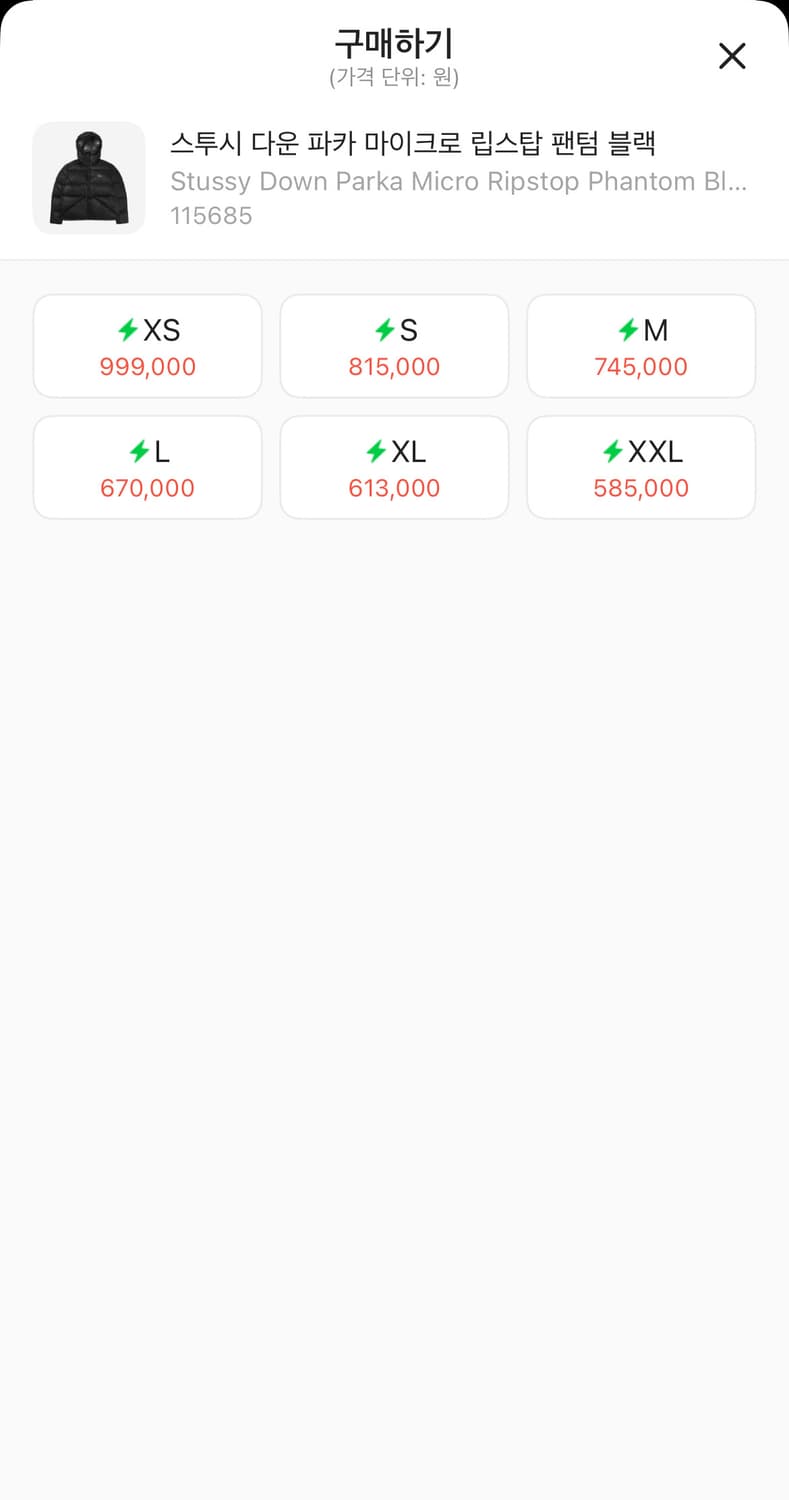 스투시 다운파카 립스탑 팬텀 블랙 s 상품이미지5