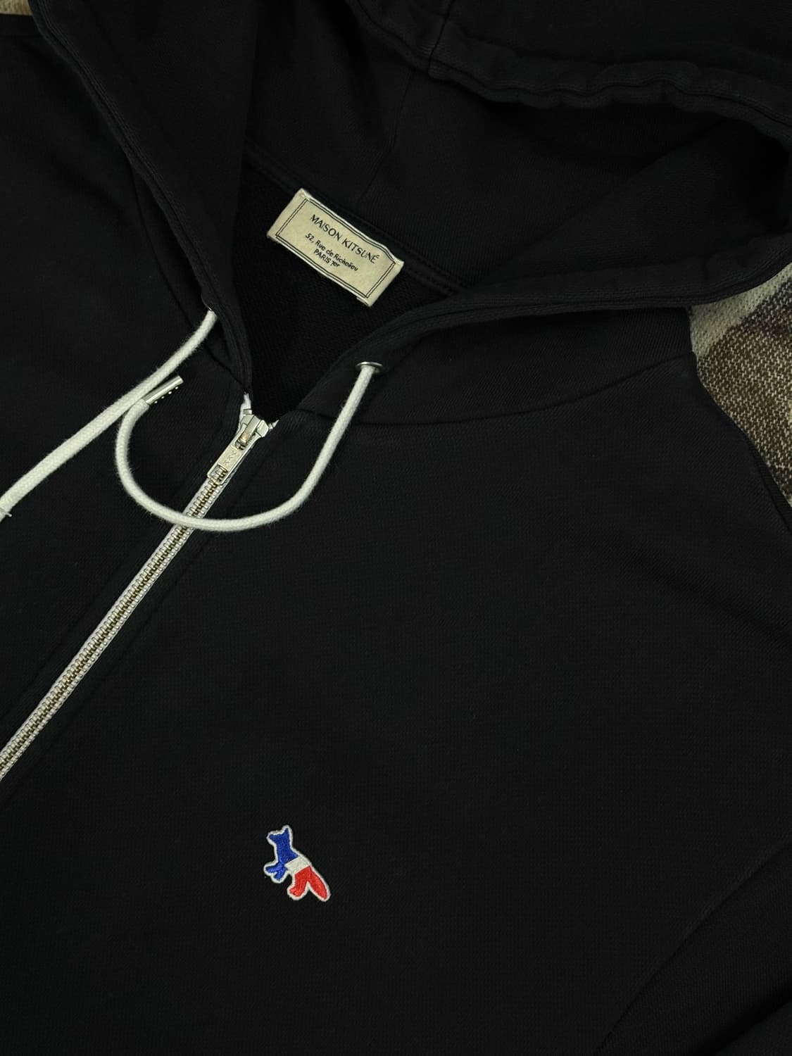 메종 키츠네 트리 컬러 폭스 패치 후드집업 상품이미지5