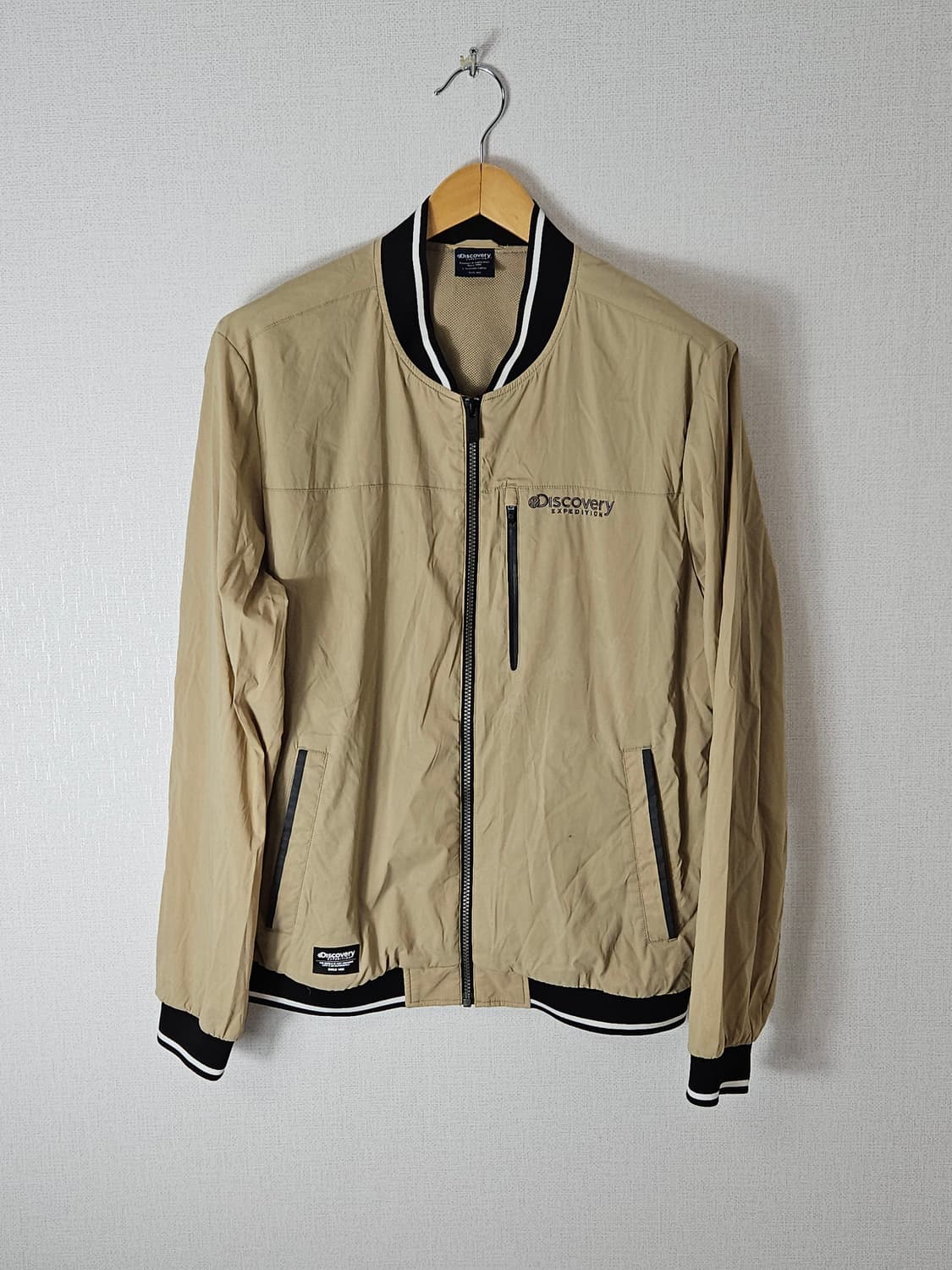 디스커버리 경량우븐 바람막이 봄버자켓 베이지 105 상품이미지1