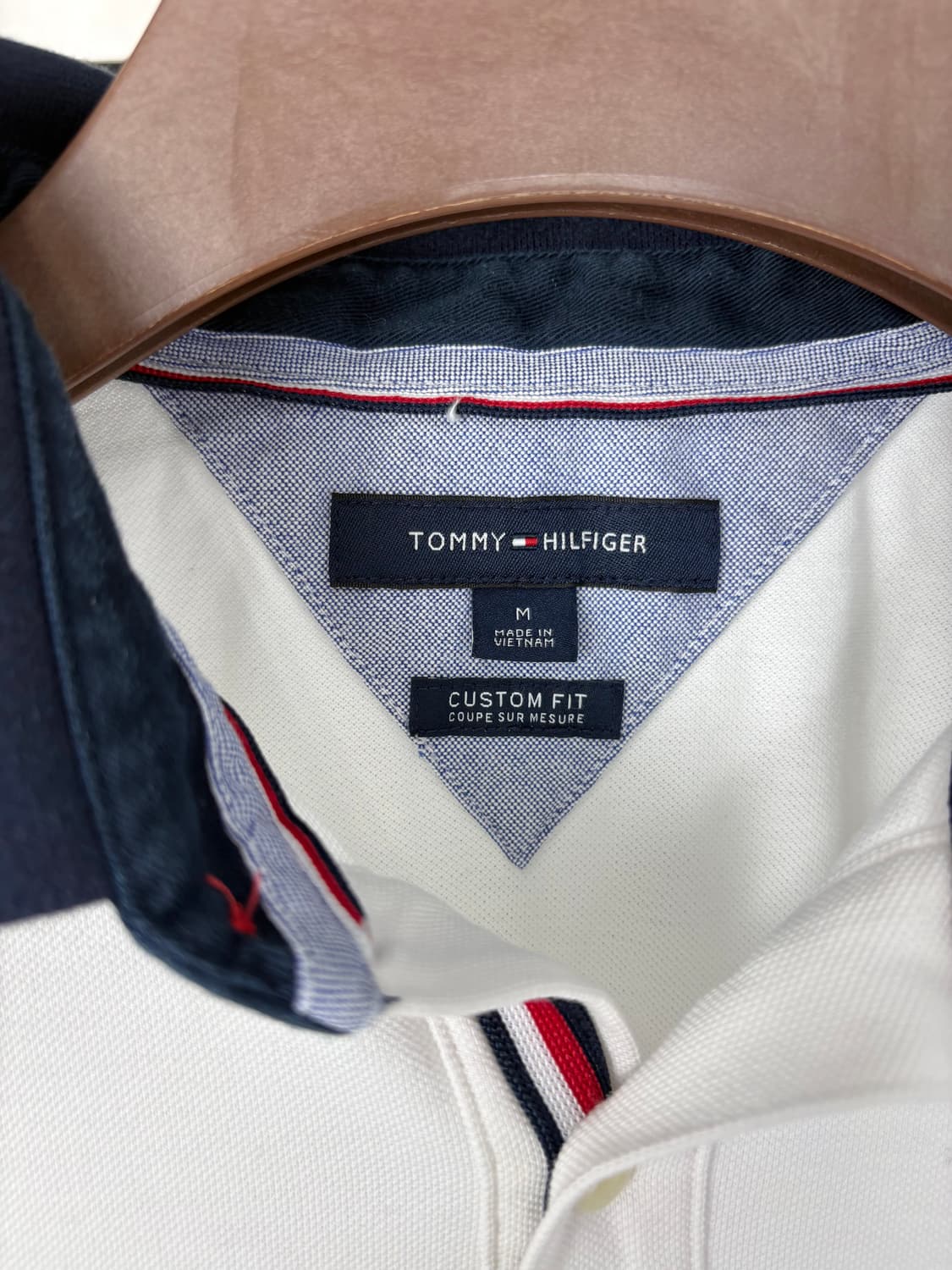  [M]TOMMY타미힐피거 화이트 카라 반팔 티셔츠 상품이미지2