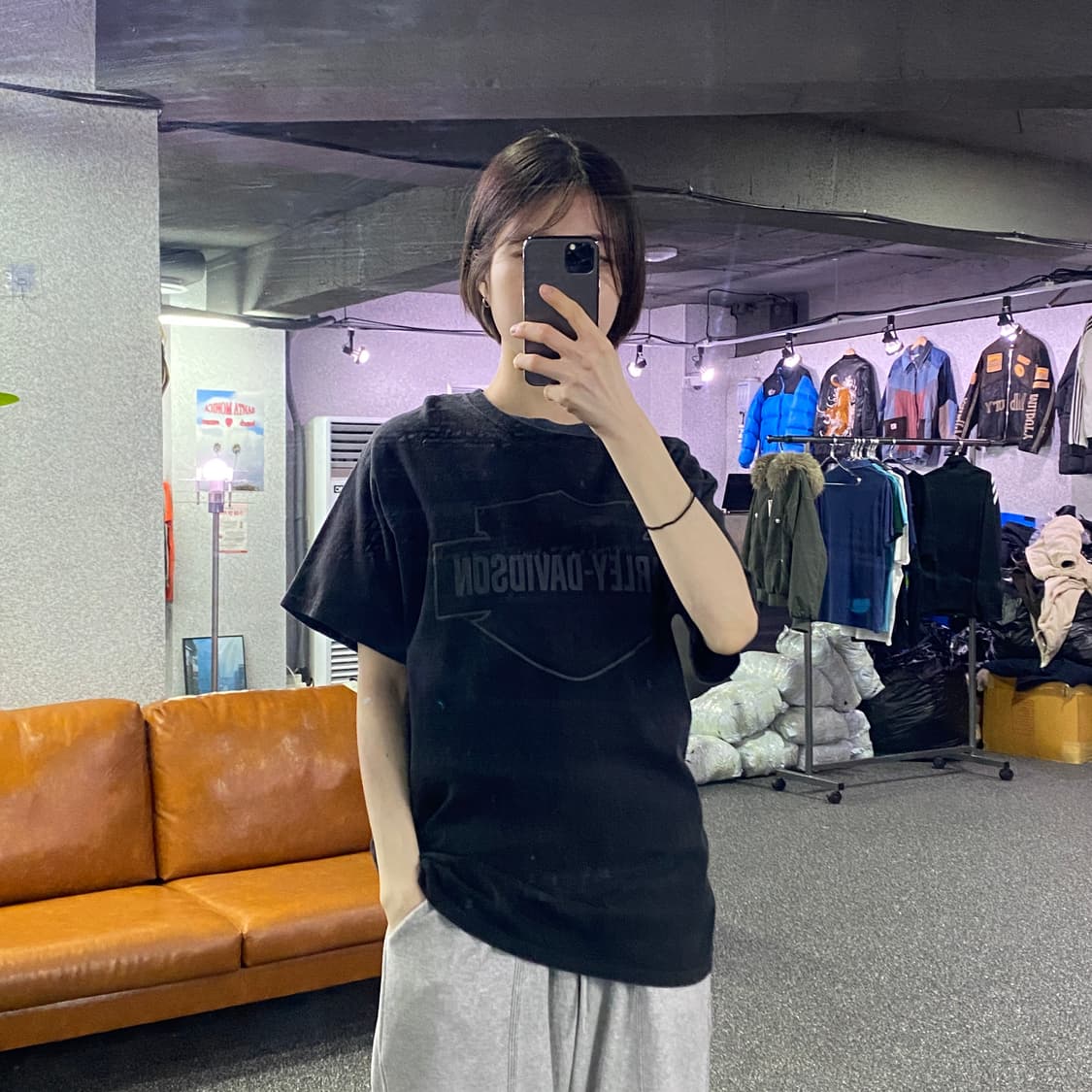 할리데이비슨 빅로고 프린팅 반팔티 B3951 상품이미지1