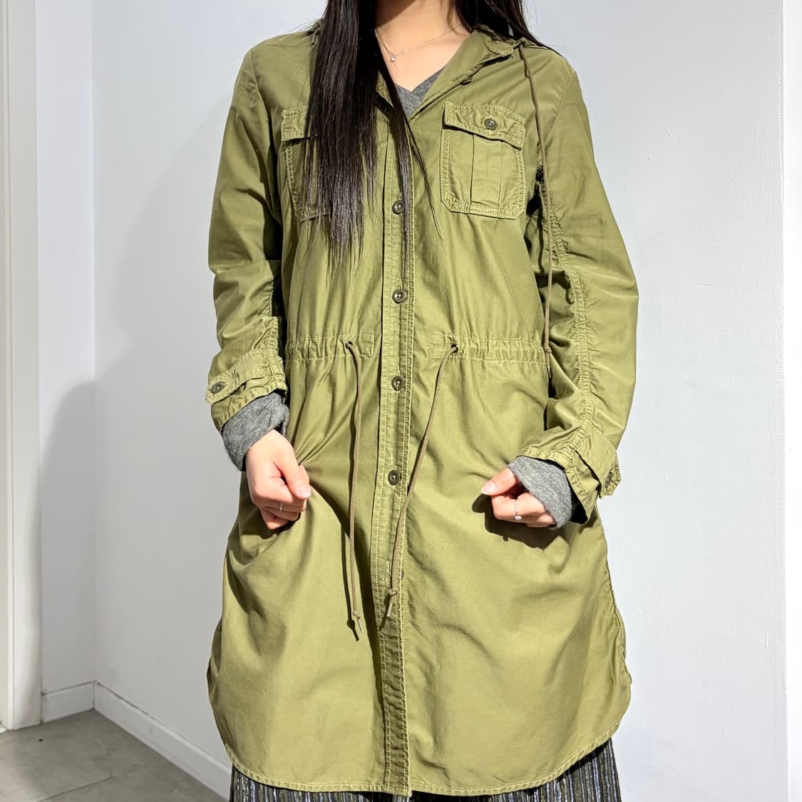 00s 오어슬로우 후드 모즈코트 밀리터리 코트 상품이미지1