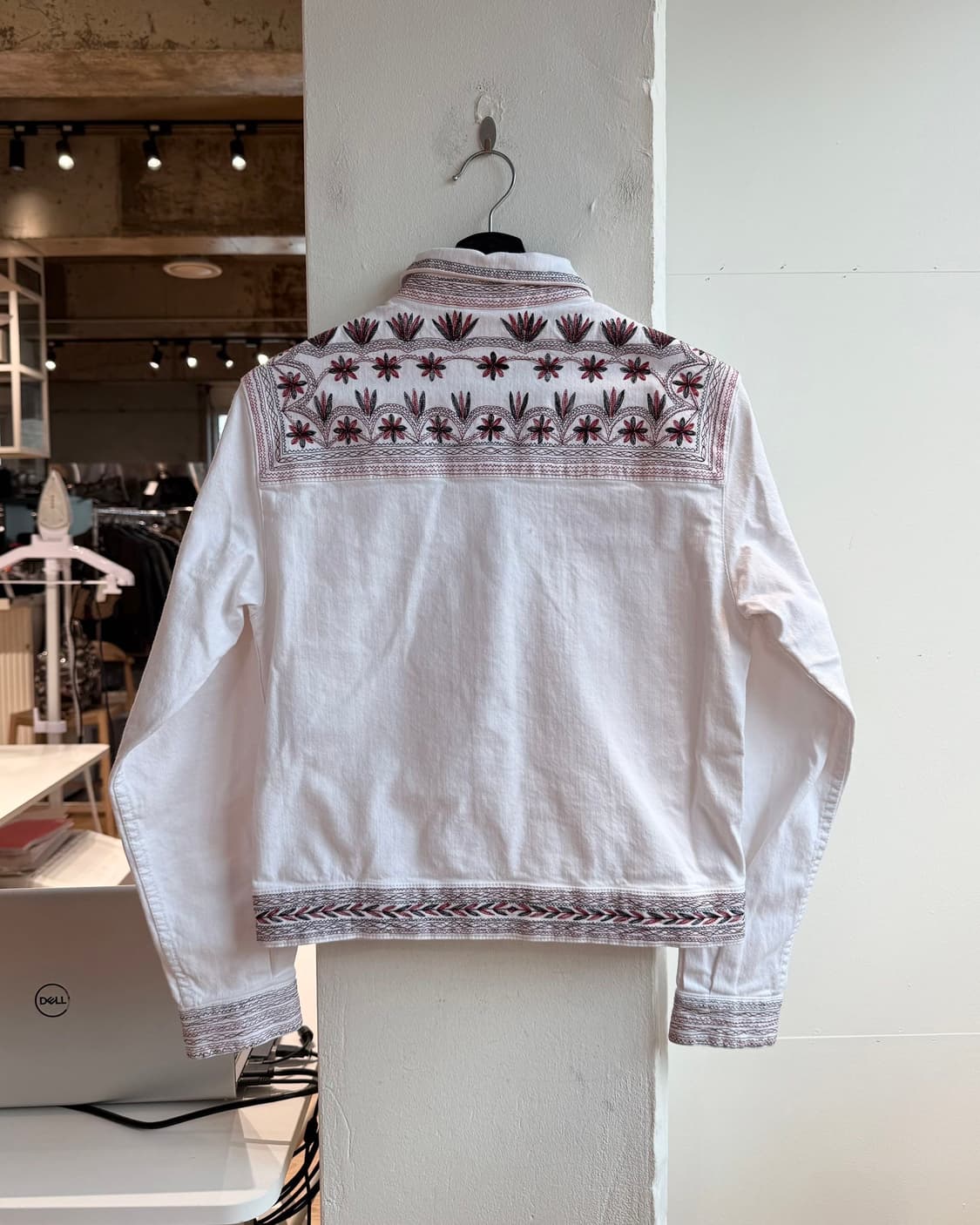 이자벨마랑 화이트 데님 자수 자켓  상품이미지7