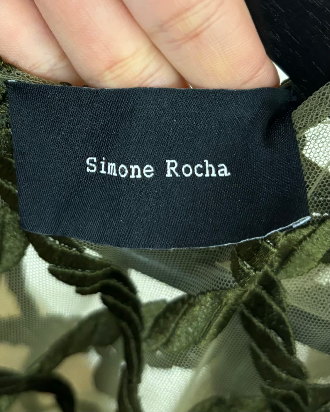 시몬 로샤 카키 슬리브리스 원피스 상품이미지7