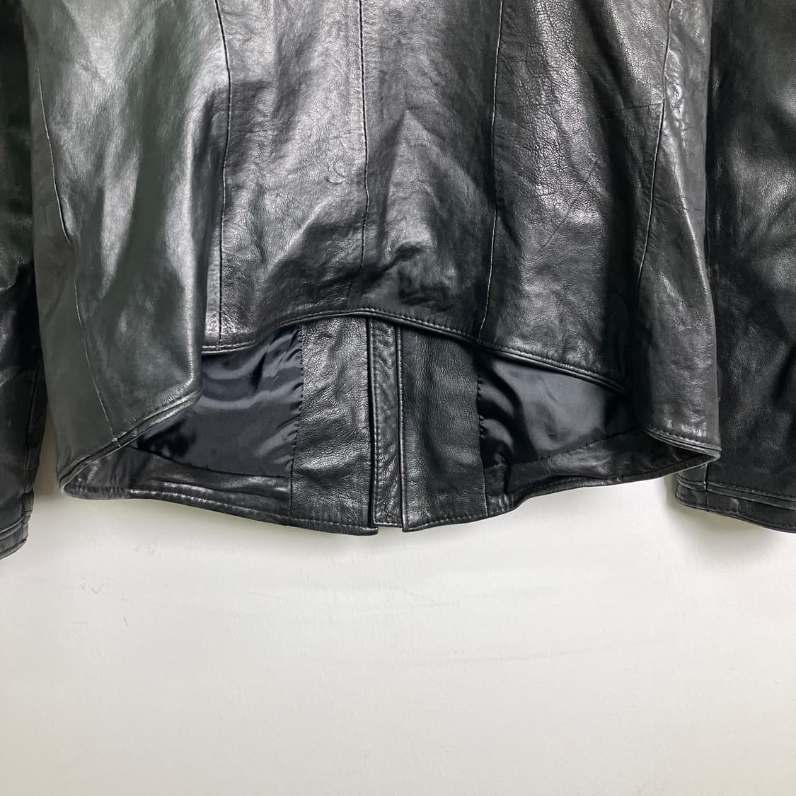 Drawing 블랙 양가죽 레더 자켓  상품이미지7