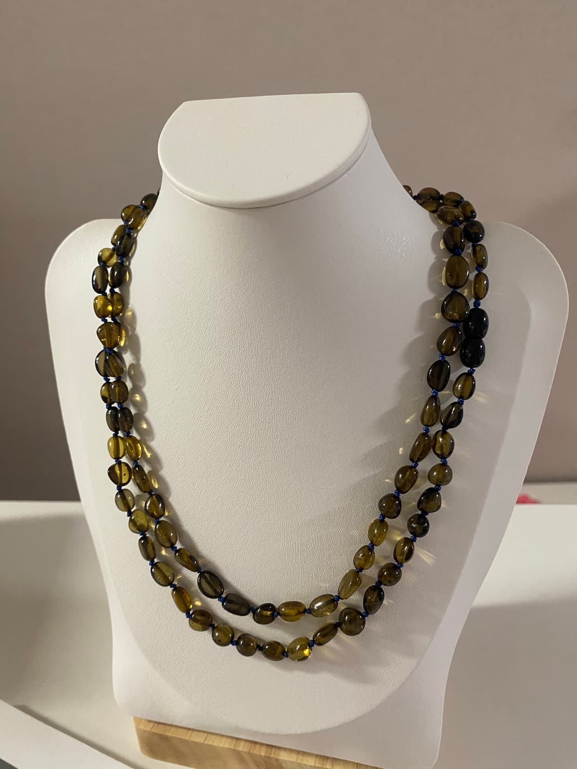 올리브톤 비즈 목걸이 y2k 일본 빈티지 상품이미지2