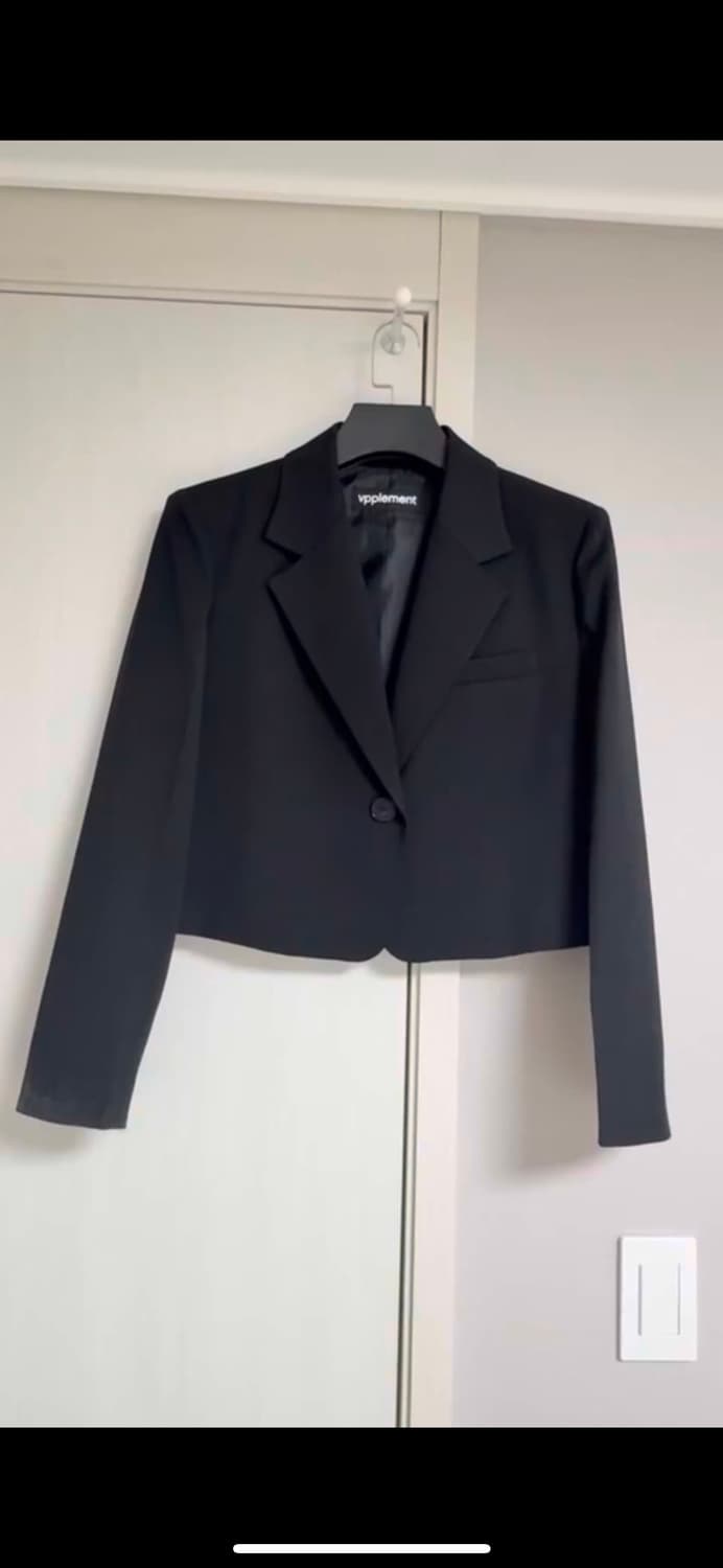 브플먼트 원버튼 크롭 자켓 s 상품이미지4