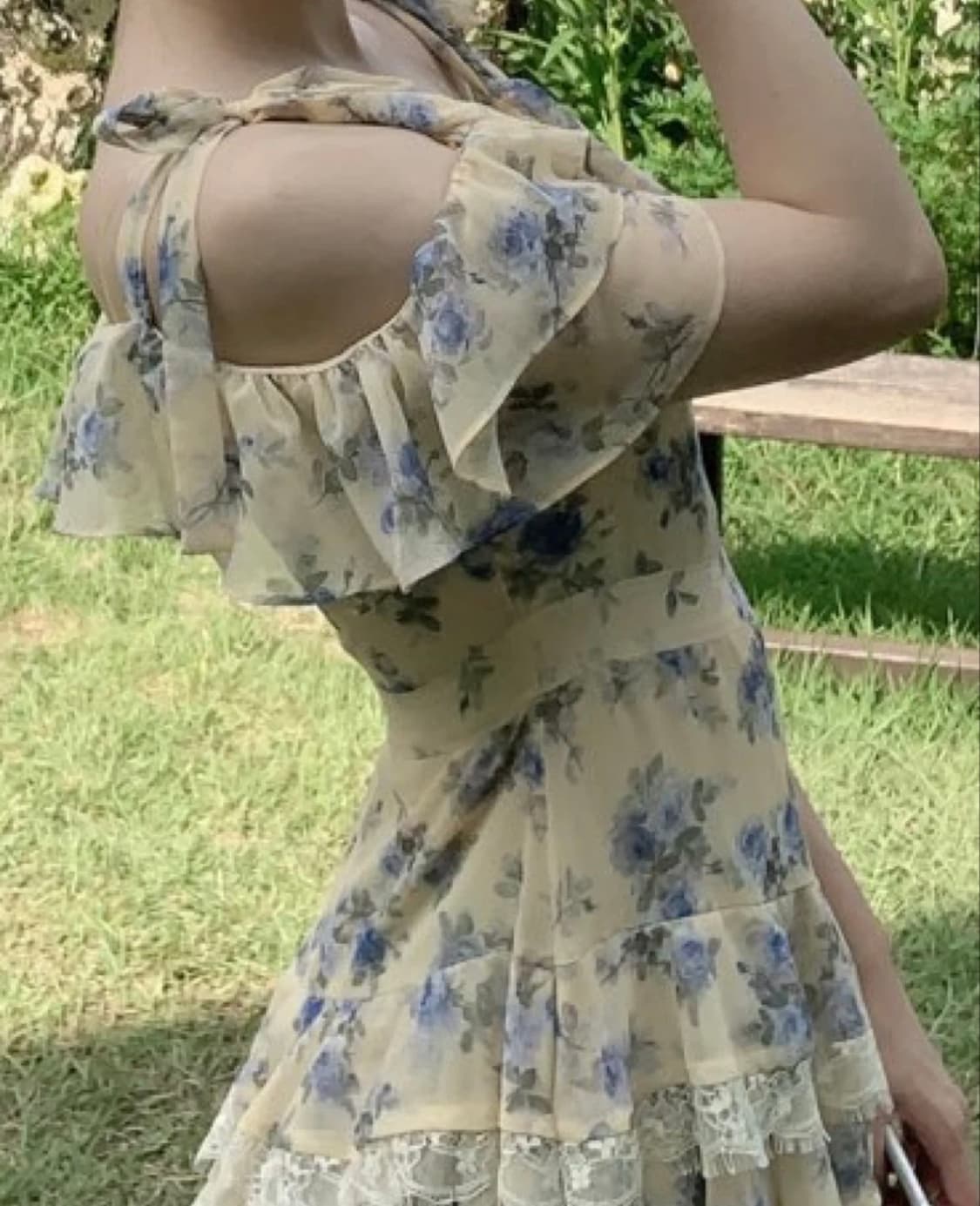 밀크코코아 자체제작 오프숄더 플라워 미니 원피스 S 상품이미지2