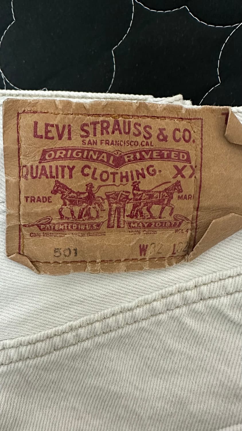 90s 리바이스 501 화이트 usa 상품이미지2