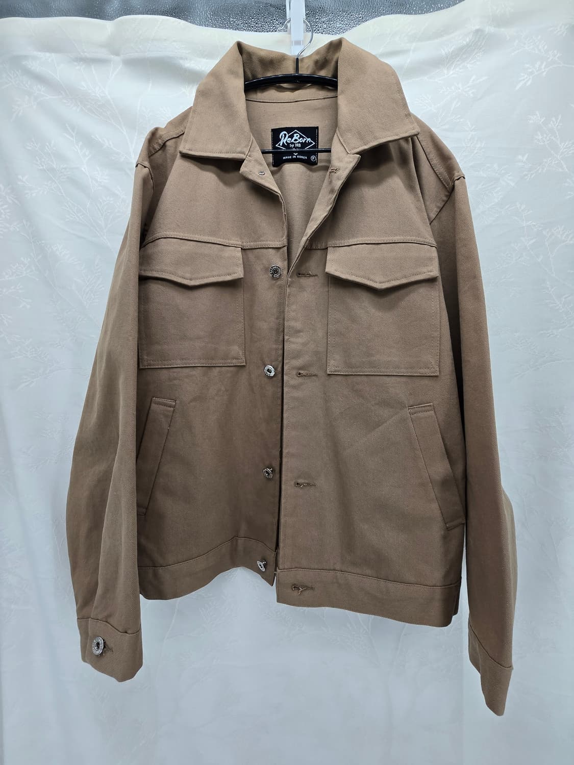 ReBorn 카키색 면 자켓 상품이미지5