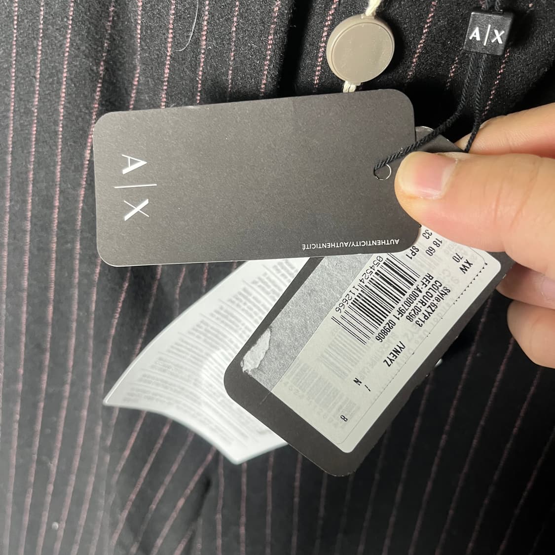 [A/X] 아르마니 익스체인지 스트라이프 절개 울팬츠 (새상품) 상품이미지5