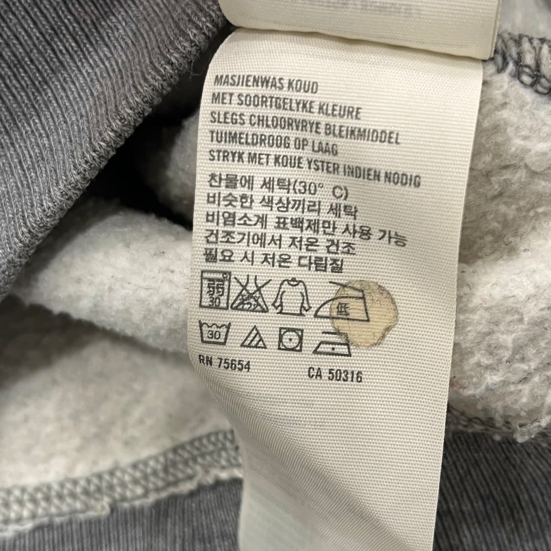 S 홀리스터 로고 그레이 후드티 상품이미지5
