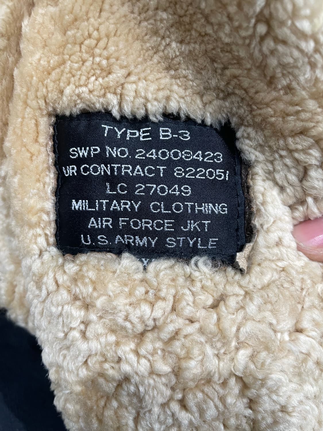TYPE B-3 MILITARY SHEARLING JACKET  상품이미지10