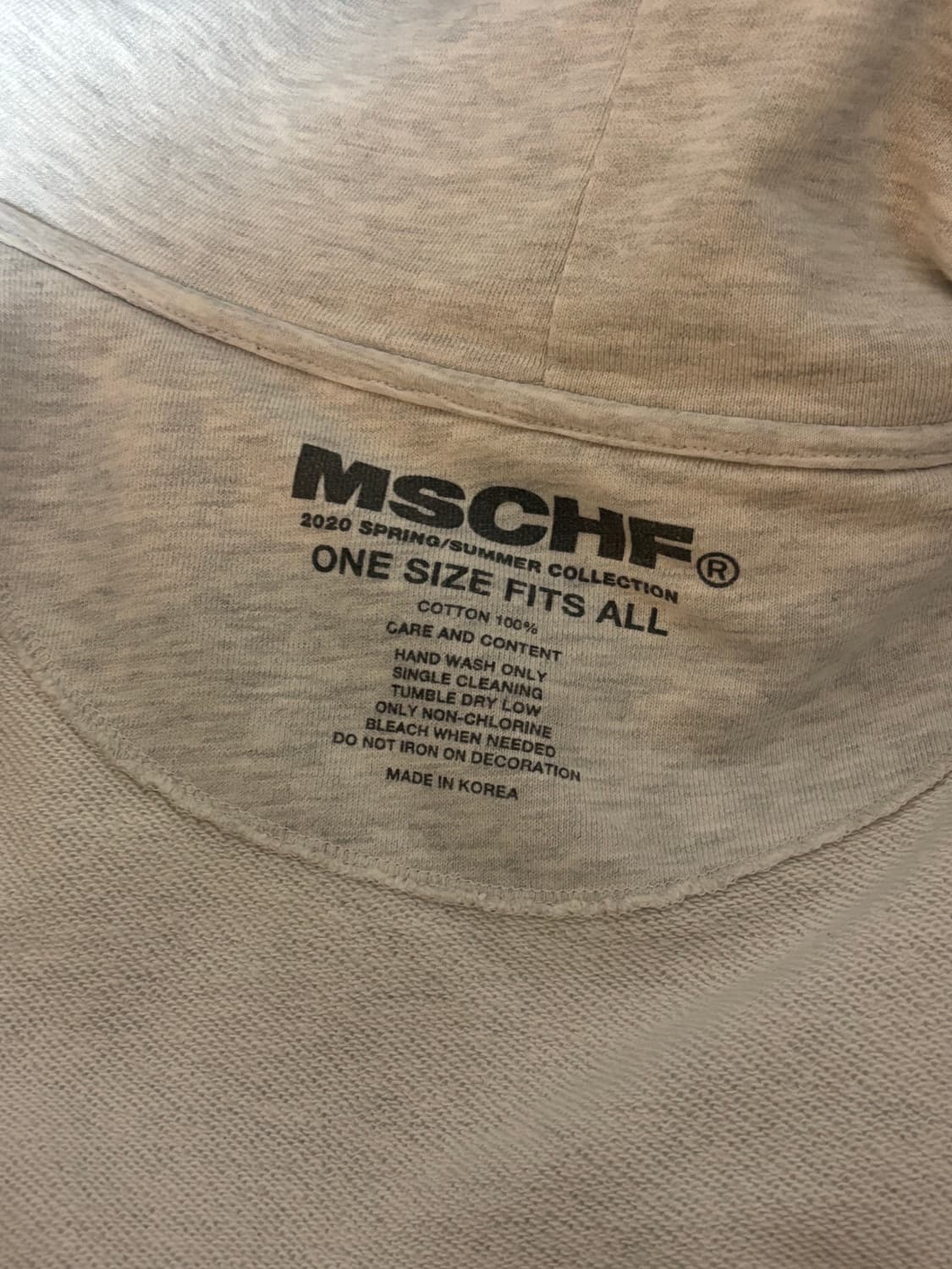 미스치프 20ss 화이트멜란지 후드집업 상품이미지4